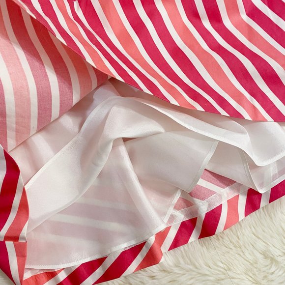 Ann Taylor Vintage Pink Peach Stripes Dress Size 2 - Picture 9 of 10